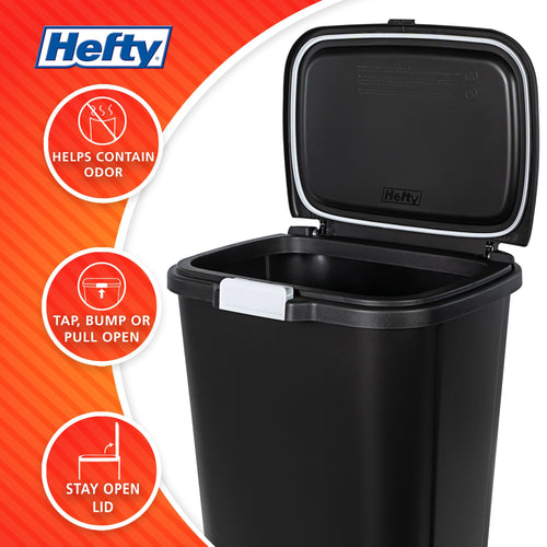 Hefty 13 Gal Odor Block Touch Top Black EasyOptionXY LLC