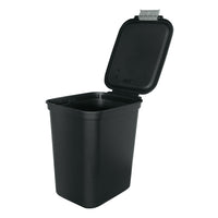 Hefty 7.7 Gallon Trash Can, Plastic Hinged Locking Lid Kitchen Trash Can, Black EasyOptionXY LLC