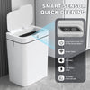 Small Bathroom Trash Cans with Lid, 3.95 Gallon Touchless Trash Bin, Automatic Trash Cans Touchless, Slim Waterproof Smart Trash Can for Bedroom, Bathroom, Office, Living Room, Toilet, RV EasyOptionXY LLC