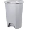 Hefty 12.1 Gallon Trash Can, Plastic Soft Close Step On Kitchen Trash Can, Gray EasyOptionXY LLC