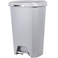 Hefty 12.1 Gallon Trash Can, Plastic Soft Close Step On Kitchen Trash Can, Gray EasyOptionXY LLC