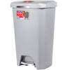 Hefty 12.1 Gallon Trash Can, Plastic Soft Close Step On Kitchen Trash Can, Gray EasyOptionXY LLC