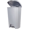 Hefty 12.1 Gallon Trash Can, Plastic Soft Close Step On Kitchen Trash Can, Gray EasyOptionXY LLC