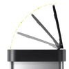 EKO Essentials 13.2 Gallon/50 Liter Horizon Lite Stainless Steel Sensor Trash Can EasyOptionXY LLC