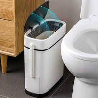 3.7 Gallons Bathroom Trash Can with Toilet Brush Holder, Hand Pressed Trash Cans EasyOptionXY LLC