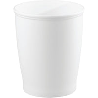 iDesign White Kent Wastebasket Trash Can for Bath, Kitchen, and Home. . 8.25" Diameter x 10" H EasyOptionXY LLC