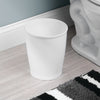 iDesign White Kent Wastebasket Trash Can for Bath, Kitchen, and Home. . 8.25" Diameter x 10" H EasyOptionXY LLC