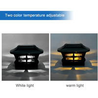 Solar Post Cap Lights 4 Pack, 4x4 Outdoor Solar Powered Post Cap Lights, Waterproof LED Fence Lights for Garden Yard Deck Patio Decoration, Black EasyOptionXY LLC