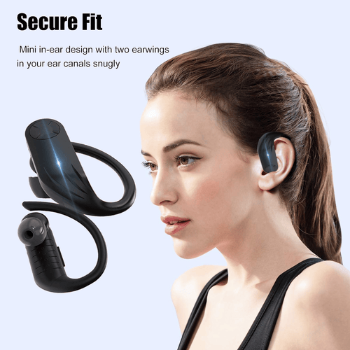 Wireless Earbuds Bluetooth Headphones, 5.0 Built-in Mic in Ear Running Headset with Earhooks Charging Case, Wireless Sport Earphones Compatible with iPhone Samsung Android for Working/Travel/Sports EasyOptionXY LLC