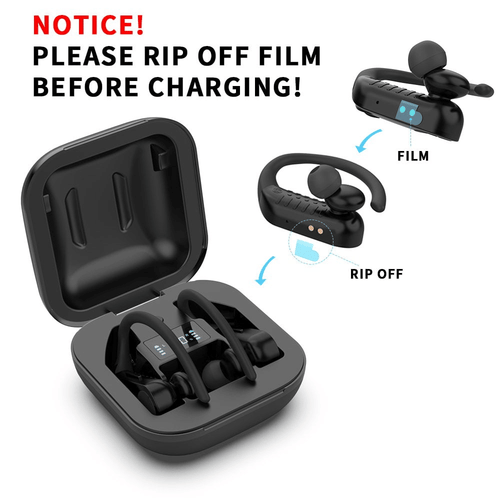 Wireless Earbuds Bluetooth Headphones, 5.0 Built-in Mic in Ear Running Headset with Earhooks Charging Case, Wireless Sport Earphones Compatible with iPhone Samsung Android for Working/Travel/Sports EasyOptionXY LLC