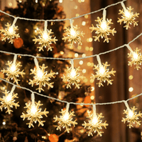Syenll Christmas Snowflake Lights, 19.7ft 40 LED Fairy String Lights, Decorative Hanging Lights for Patio Party Wall Decor, Warm White EasyOptionXY LLC