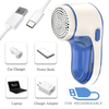 Electric Lint Remover, USB Rechargeable Fabric Shaver for Clothes, Cordless Bobble Sweater Defuzzer with 3 Blades for Fuzz, Pills, Bobbles, Blue EasyOptionXY LLC