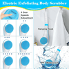 Electric Body Brush Shower, USB Rechargeable Back Body Brush with Long Handle, 5 in 1 Bath Shower Scrubber for Body Exfoliation and Massage Cleansing Set, Blue EasyOptionXY LLC
