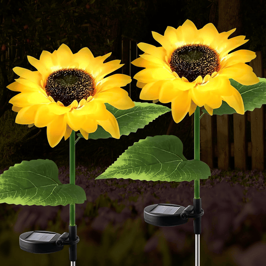 2 Pack Sunflower Solar Lights, Outdoor Solar Garden Lights, Waterproof Decorative LED Landscape Lights for Patio Lawn Yard EasyOptionXY LLC