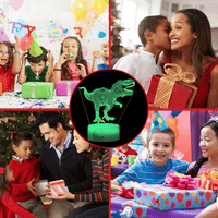 3D Illusion Table Lamp, 3 Pcs Dinosaur Night Light with Remote Control & 16 Colors Changing, LED Dinosaur Gifts for Bedroom, Boys Girls Age 3+ Year Old EasyOptionXY LLC
