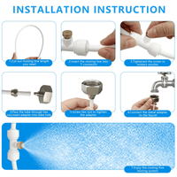 Misters for Outside Patio, 26Ft (8M) Outdoor Misting Cooling System, Water Misting Kit for Porch, Canopy, Deck, Umbrella, Garden, Greenhouse, Yard, Plants, Trampoline Sprinkler Accessories for Kids EasyOptionXY LLC