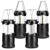 Jellas Collapsible LED Camping Lanterns 4 Packs, IPX4 Waterproof Portable Camp Light, Lightweight Battery LED Lantern for Camping/ Hiking/Emergency/Outages, Black EasyOptionXY LLC