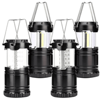 Jellas Collapsible LED Camping Lanterns 4 Packs, IPX4 Waterproof Portable Camp Light, Lightweight Battery LED Lantern for Camping/ Hiking/Emergency/Outages, Black EasyOptionXY LLC