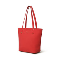 Era Vegan Leather Tote - Coral Red