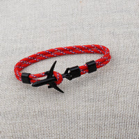 Modern Fashion Airplane Anchor Bracelets Men Charm Rope Chain Paracord Bracelet Women Male Air Force Style Wrap Metal Sport Hook Gift