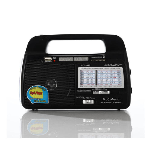 9 Band AM/FM/SW1-7 Portable Radio with Built-In Torch Light Jupiter Gear