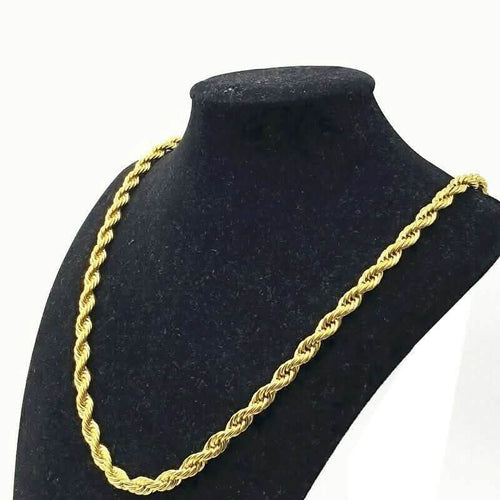 18k Diamond Cut Rope Chain Necklace 5MM