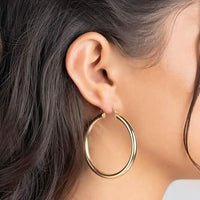 S925 50mm Solid Hoop Earrings for Women