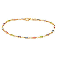 18K Gold Anklet Made with Swarovski Elements