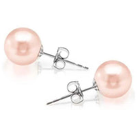 18K White Gold Plated Stud Earrings