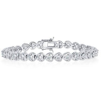18K White Gold Plated Tennis Bracelets