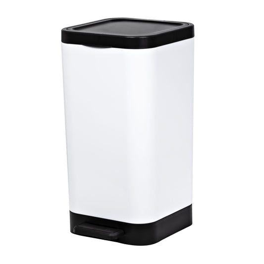 Hefty 2.6 Gallon Trash Can, Plastic Step On Bathroom Trash Can, White EasyOptionXY LLC