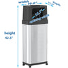 iTouchless 24 Gallon Rectangular Dual Push Open Stainless Steel Trash Can with Wheels & Odor Filter EasyOptionXY LLC