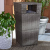 SAFAVIEH Mazeli Outdoor Patio Trash Bin, Grey Brown EasyOptionXY LLC