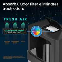 iTouchless 18 Gallon Rectangular Dual Push Door Stainless Steel Trash Can with Wheels & Odor Filter EasyOptionXY LLC