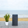 Safavieh Serapis Outdoor Patio Trash Bin - Black EasyOptionXY LLC