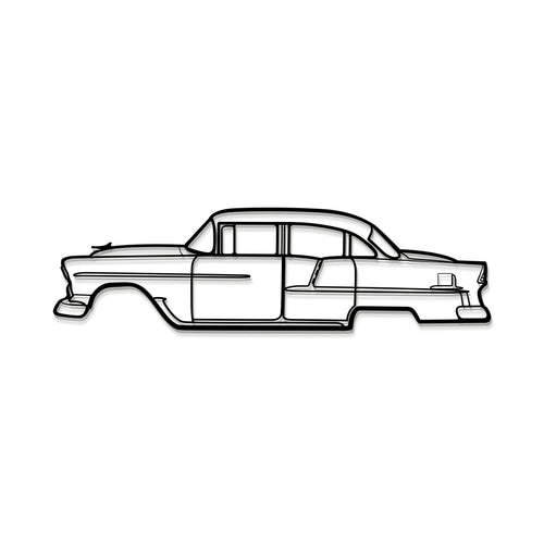 1955 Bel Air Metal Car Wall Art - MT0037