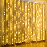 19.6 x 6.6 FT. 448 LED Warm White Waterproof String Fairy Curtain Lights