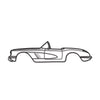 1960 Corvette Metal Car Wall Art - MT0060