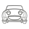 1961 Bugeye Sprite Front View Metal Car Wall Art - MT0061