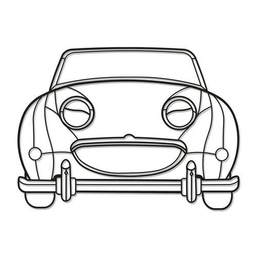1961 Bugeye Sprite Front View Metal Car Wall Art - MT0061