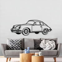 1964 356 SC Perspective Metal Car Wall Art - MT1286