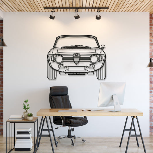 1967 Giulia Front View Metal Car Wall Art - MT0092