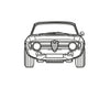 1967 Giulia Front View Metal Car Wall Art - MT0092
