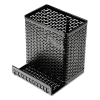 Artistic® Urban Collection Punched Metal Pencil Cup with Cell Phone Stand