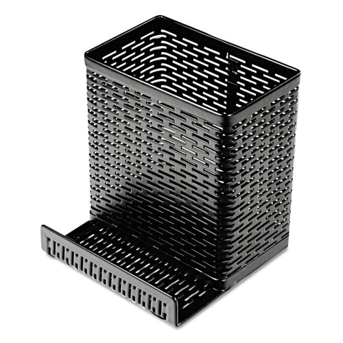 Artistic® Urban Collection Punched Metal Pencil Cup with Cell Phone Stand