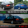1996-2000 Honda Civic 2d Coupe Ek Jdm Clear 4pcs Rear Tail Light