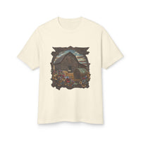 Weathered Barn and Wildflowers Tee