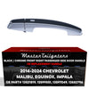 Exterior Door Handle Black/Chrome Replacement for Chevrolet Malibu (16-24), Equinox (14-24), Impala (14-24) OE Part # 13521819, 13599551, 13597049, 13582796 | Front Right Passenger Side w/o Keyhole