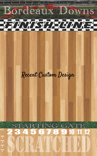 The Horse Race Party Game Brown Striped Track Edition