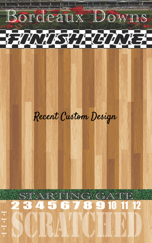 The Horse Race Party Game Brown Striped Track Edition